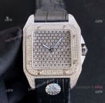 Iced Out Cartier Santos 100 Automatic Watch For Men Best Replica For Sale
